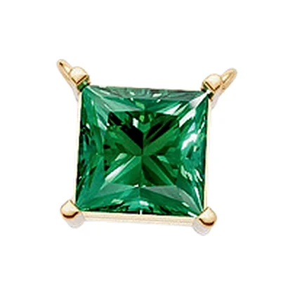Pingente Quadrado Pedra Verde