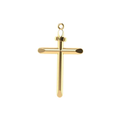 Pingente Cruz Lisa com Plaqueta INRI M