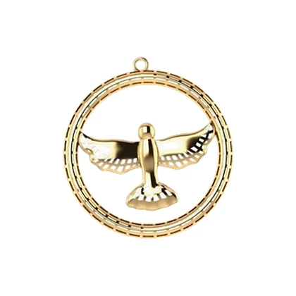 Pingente Espírito Santo em Aro Circular Liso